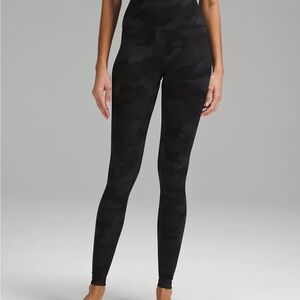 Lululemon Athletica Black Camouflage Leggings